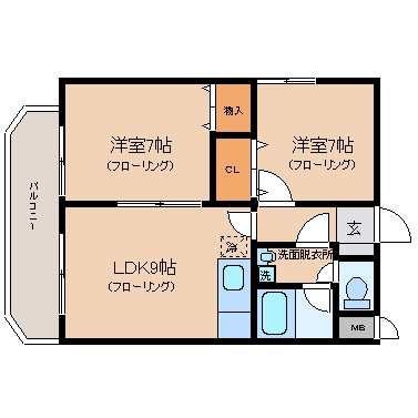 ドリーム吉塚201号室-間取り