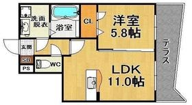 アーバン博多駅南102号室-間取り