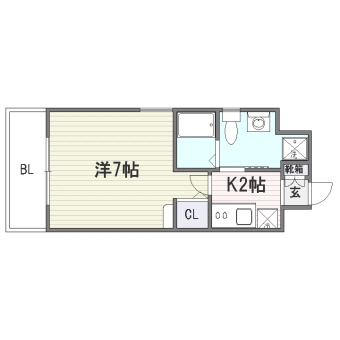 エンクレスト大手門202号室-間取り