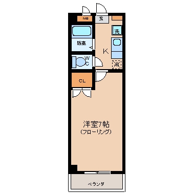 プロミネンスコート博多302号室-間取り