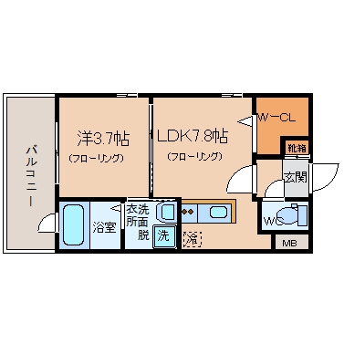 レジデンシャルヒルズアーバンプレイス304号室-間取り