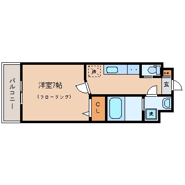 グランジェイド薬院603号室-間取り