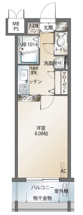 エンクレスト天神東II905号室-間取り