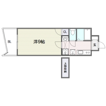 ロイヤル渡辺通154306号室-間取り