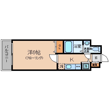 エンクレスト博多駅前604号室-間取り