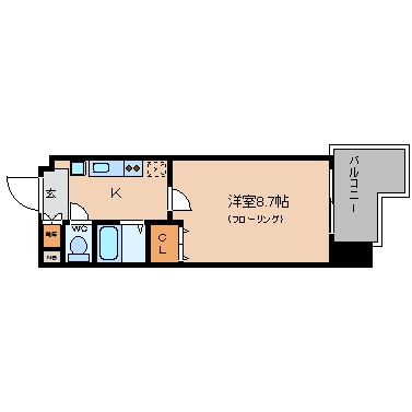 エンクレスト博多駅南201号室-間取り