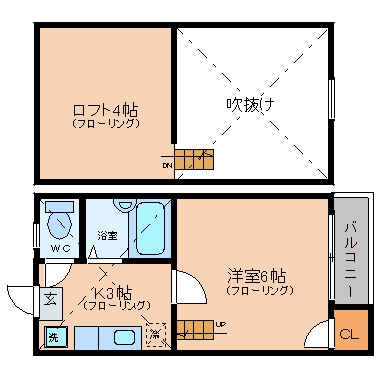 エントール博多203号室-間取り