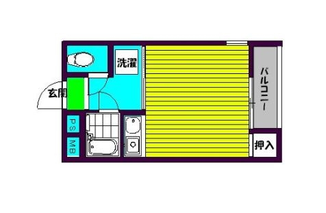 ビラノーバ住吉110号室-間取り