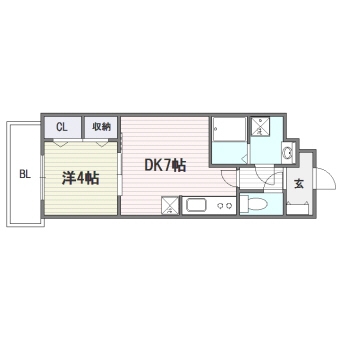 エンブレイス博多駅南101号室-間取り