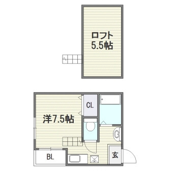 オーベクス博多駅前201号室-間取り