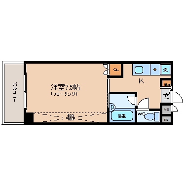 コンフォートアスカ東公園501号室-間取り