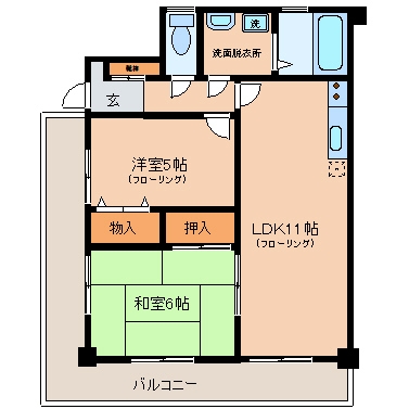 ロワールマンション西公園III308号室-間取り