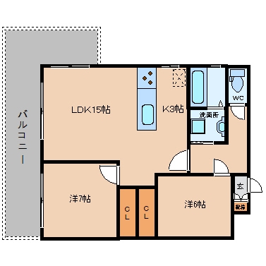 グレイス博多603号室-間取り