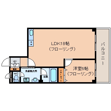 カーサ第2博多506号室-間取り