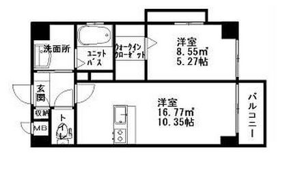 カラコレスIII202号室-間取り