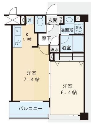 カルフール吉塚204号室-間取り