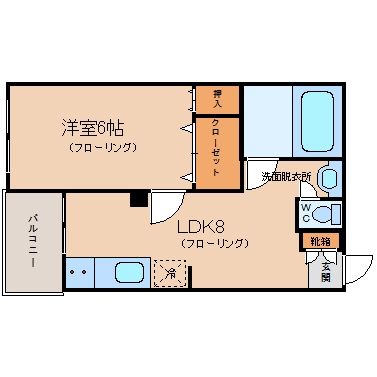 井上ビル405号室-間取り