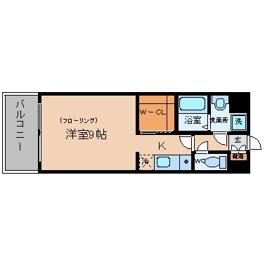 キャッスル綱場202号室-間取り