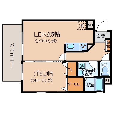 三川ビル201号室-間取り