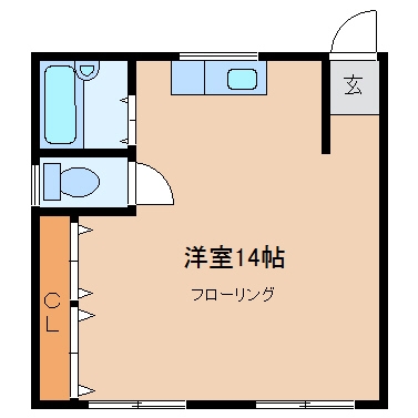 春吉アクアビル202号室-間取り