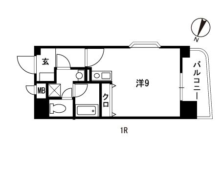 ファミーユ警固601号室-間取り