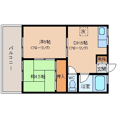 川原ビル402号室-間取り