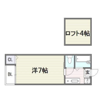 セントラルコート天神II205号室-間取り