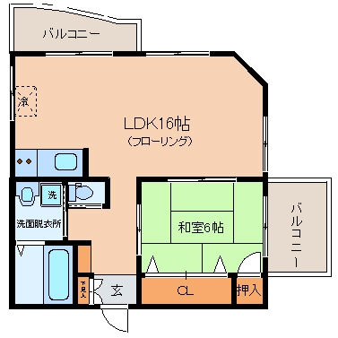 第2明則ビル401号室-間取り