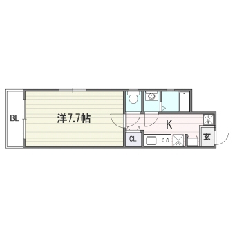 エスポワール中呉服町203号室-間取り