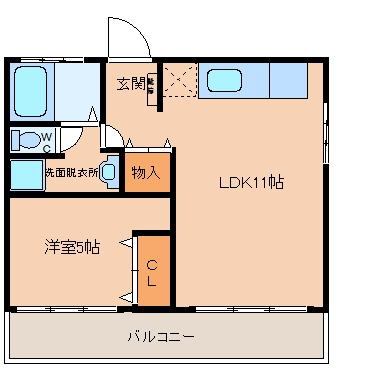 土肥ビル401号室-間取り