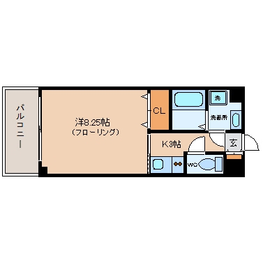 ランブラス201号室-間取り