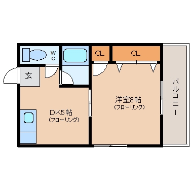 エデン空港前105号室-間取り