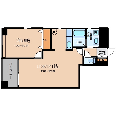 エトゥール博多駅前401号室-間取り