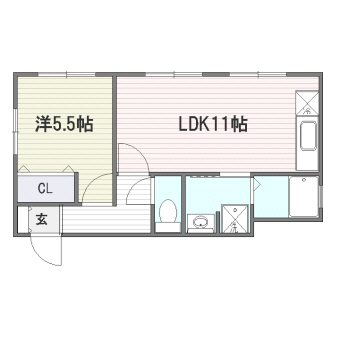クリアハウス105号室-間取り