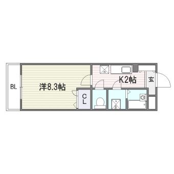 クリア吉塚403号室-間取り