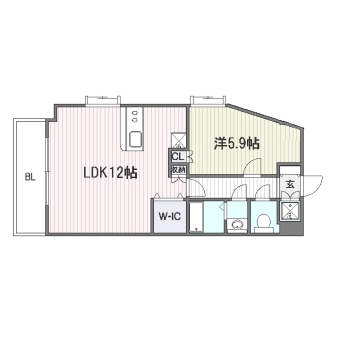 クリエート住吉301号室-間取り