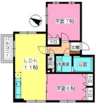 クレール今町 - 所在階1階の間取り図 2262