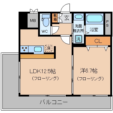 コートＫ７201号室-間取り