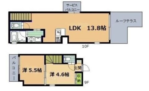 サンクス渡辺通905号室-間取り