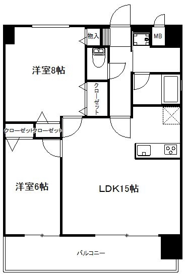 ファシール薬院902号室-間取り