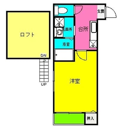 コーポＬＳＲIII203号室-間取り