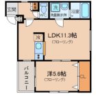 クレッシェンド空港前 - 所在階 の間取り図