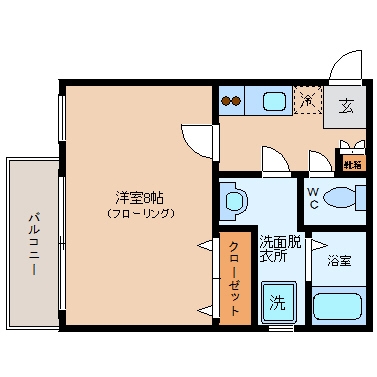 クレフラスト吉塚201号室-間取り