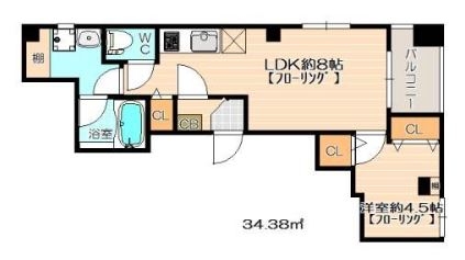 ジェンティーレ天神III302号室-間取り