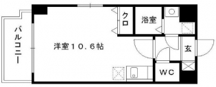 リヴェール渡辺通南503号室-間取り