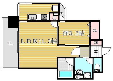 ビエネスタ千代県庁口901号室-間取り