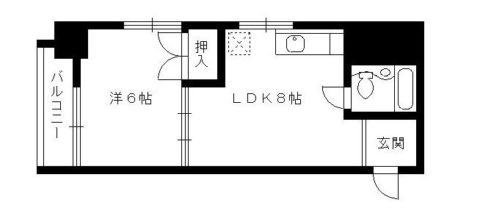 シティハウス博多502号室-間取り