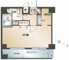 エンクレスト博多駅前 - 所在階***階の間取り図 2404