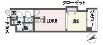 グラヴィス平尾302号室-間取り