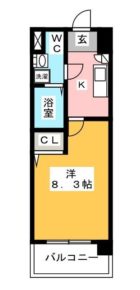 エンクレスト警固 - 所在階 の間取り図